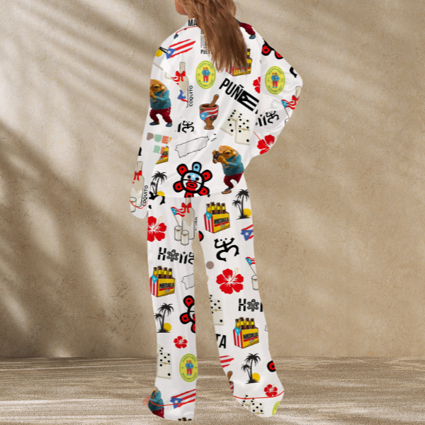 Puerto Rico Satin Pajama Set For Women