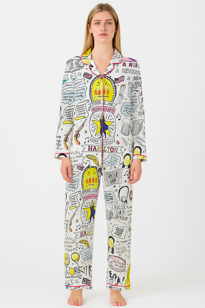 Hamilton Satin Pajama Set For Women