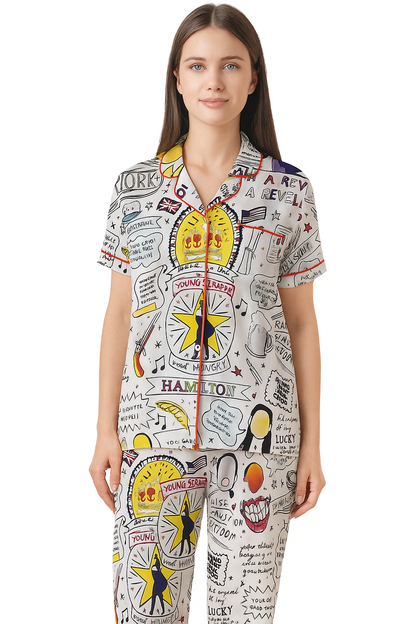 Hamilton Satin Pajama Set For Women