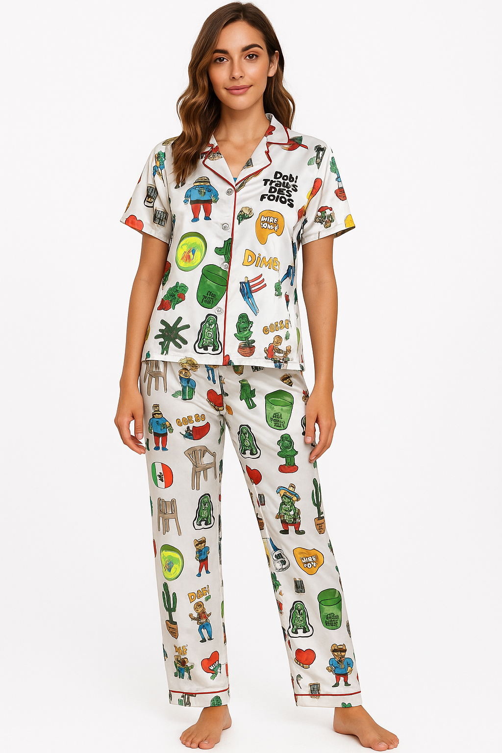 Pitorro Satin Pajama Set For Women