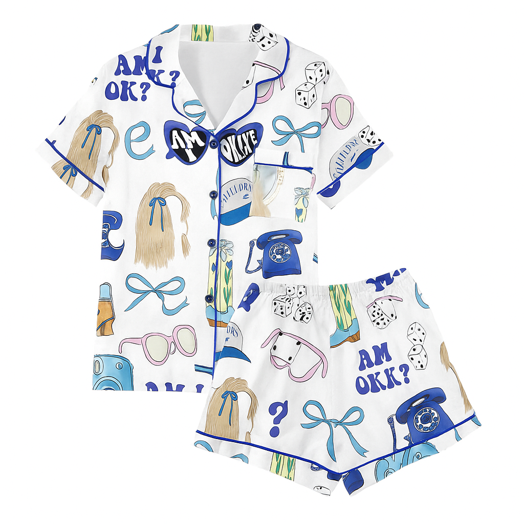 Am i Okay Satin Pajama Set For Women
