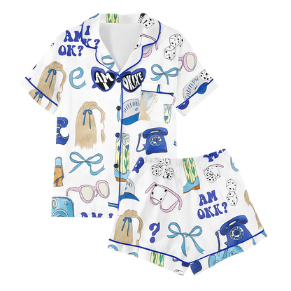 Am i Okay Satin Pajama Set For Women