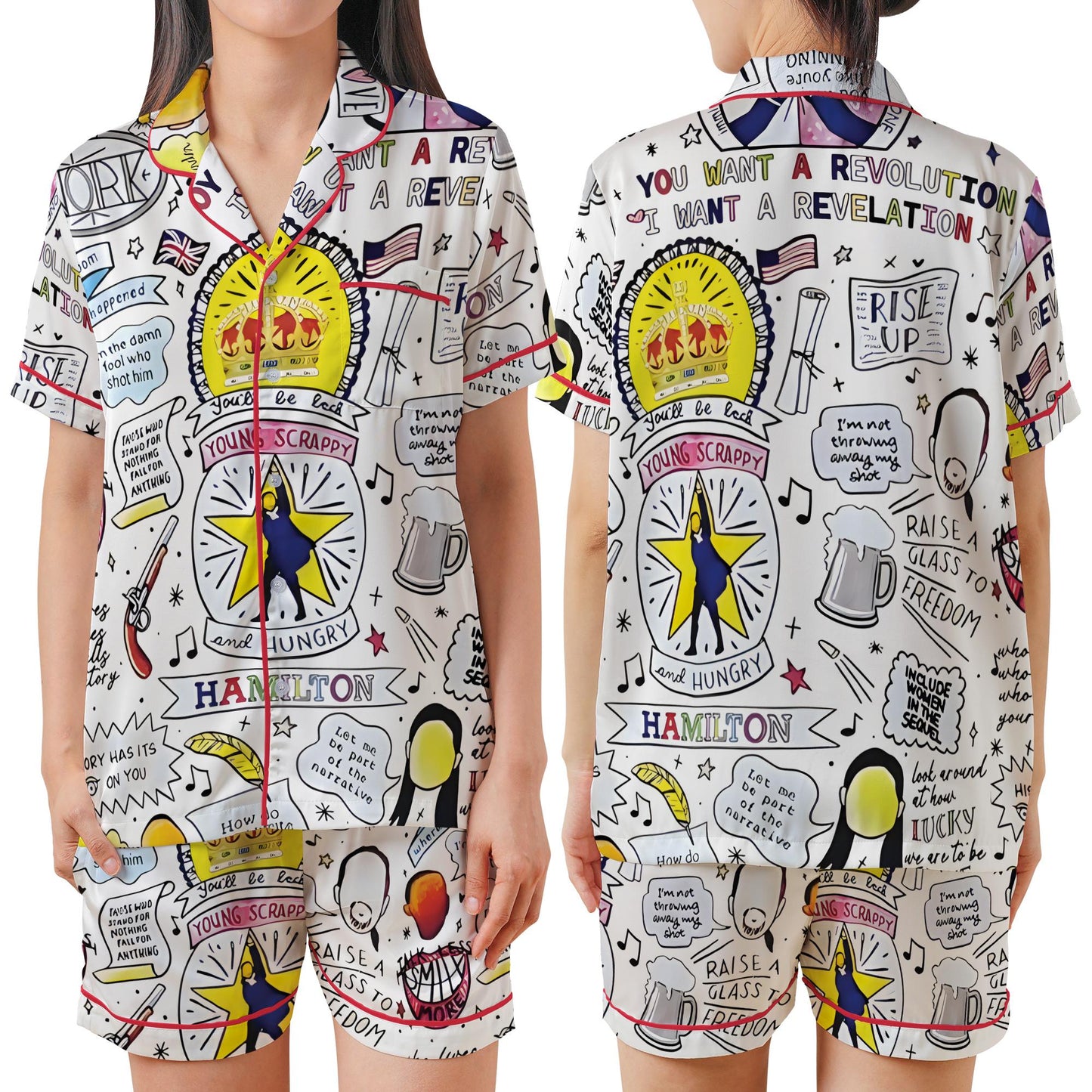 Hamilton Satin Pajama Set For Women